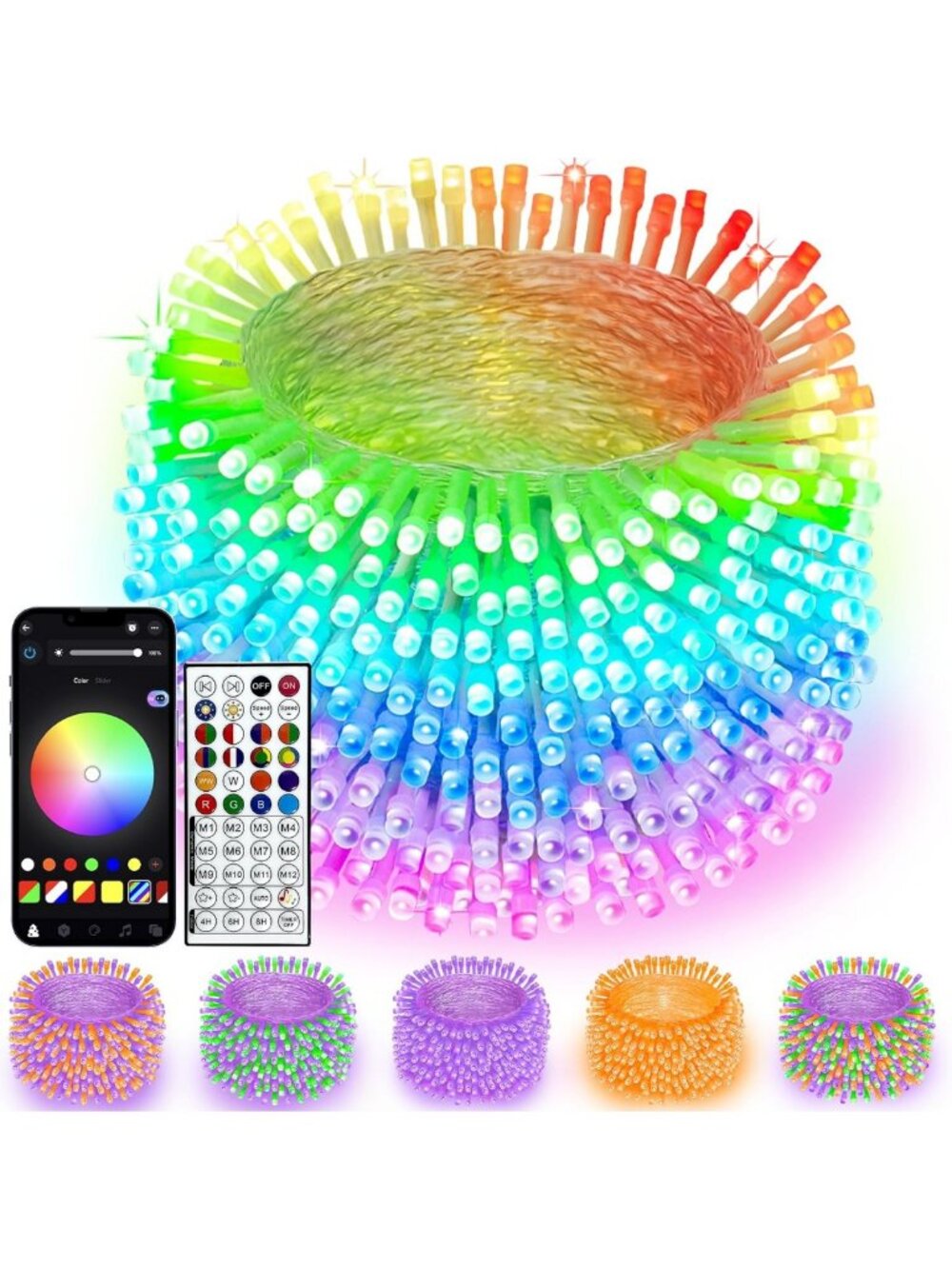 500 LED Smart RGB Color Changing String Lights with APP & Remote for Halloween